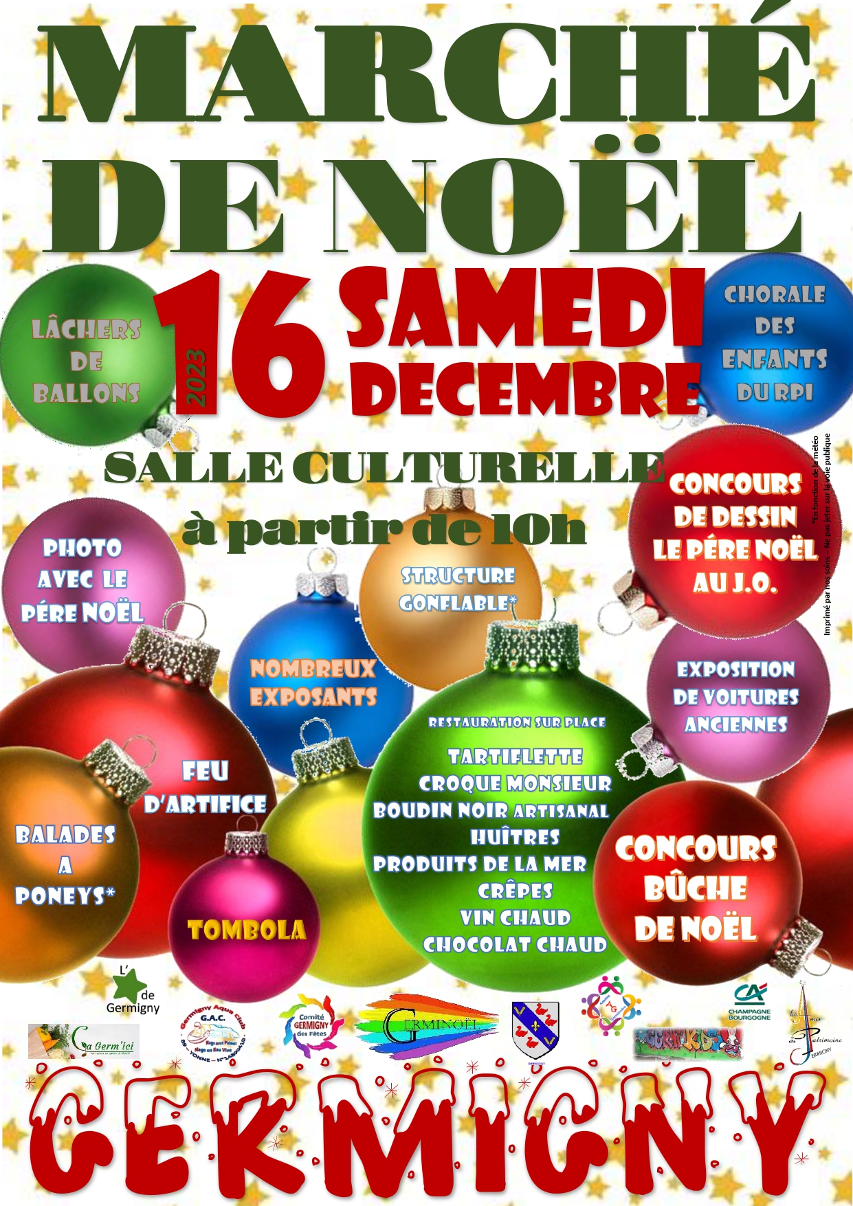 16 décembre marché de Noël à Germigny