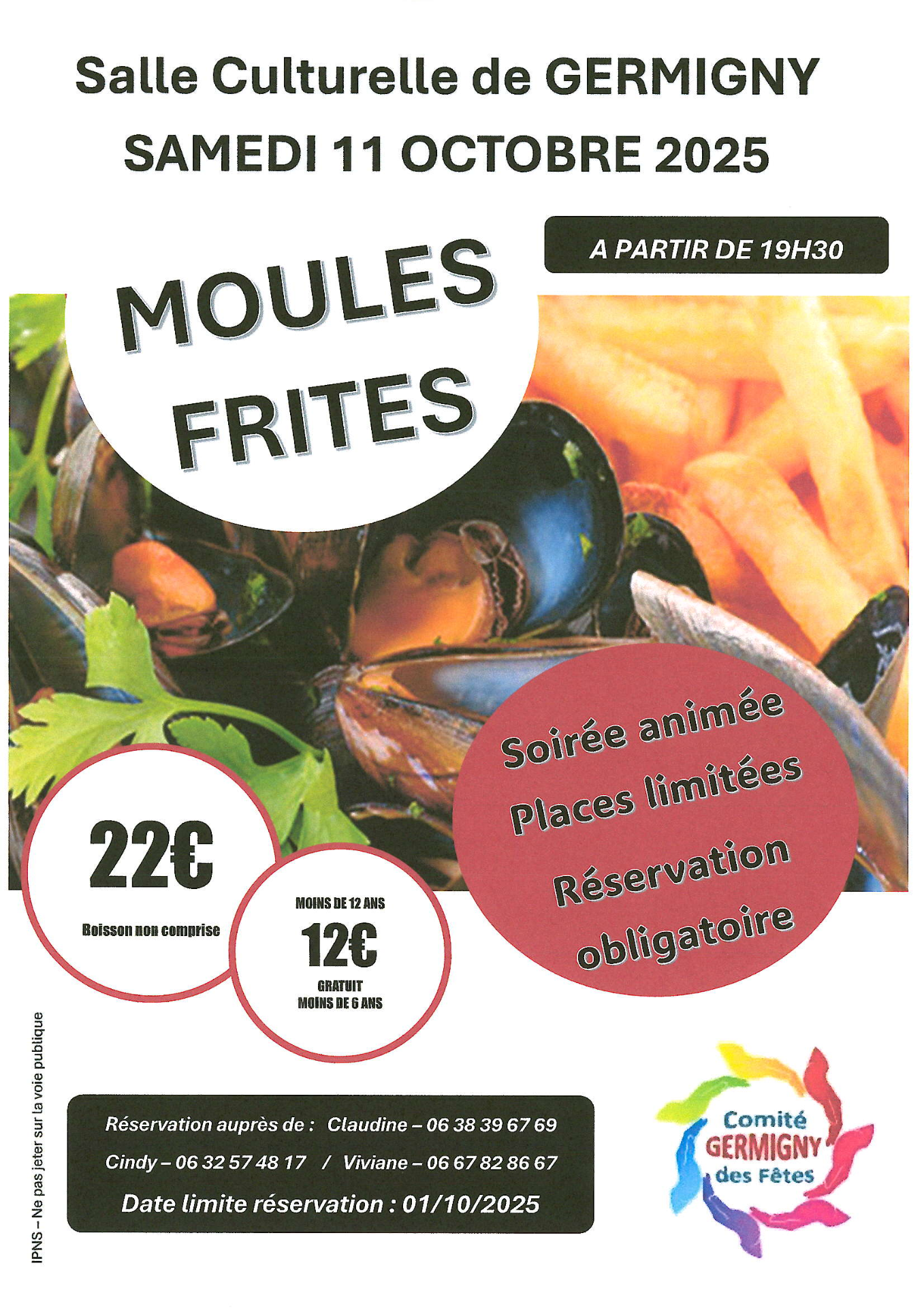 11 OCTOBRE 2025 MOULES FRITES