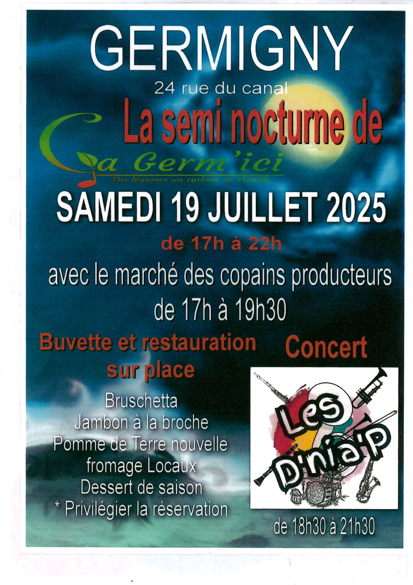 Marché semi nocturne de Ça Germ'Ici 19 juillet 2025